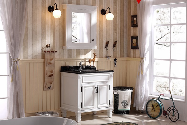 Wood Bathroom Vanity Set