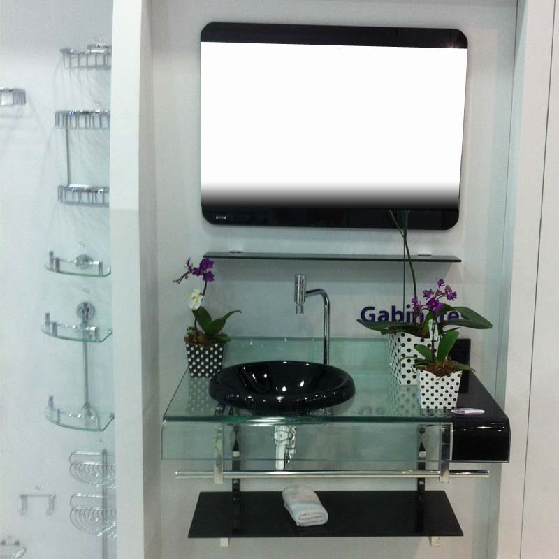 wall mounted tempered glass washbasin gabinets for brazil market