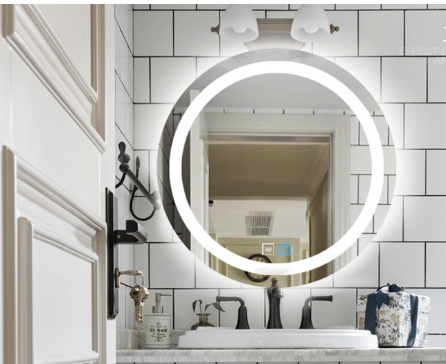 Round Bathroom Wall Led Decor Mirror, Decorative Bathroom Mirrors With Lights