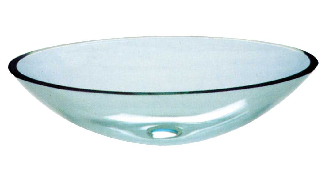 mini tempered glass oval vessel bathroom sink