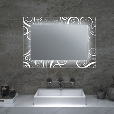 Illuminated Bathrooms Vanity Mirror, Large Rectangle Bathroom Vanity Mirror