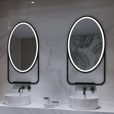 Oval Bathroom Mirror With Black Frame, Oval Bathroom Mirror Black Frame