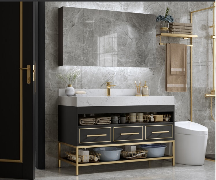 European style washroom modern Bathroom Vanity, Bathroom Cabinets for sale MCP-7004