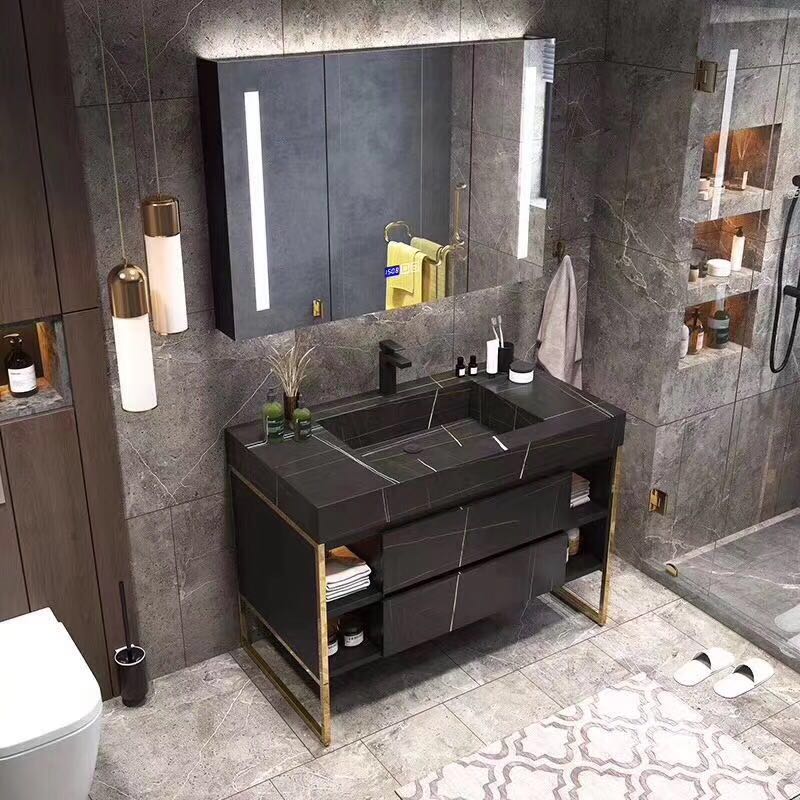 40inch modern bathroom vanity set with marble grain  9050-100