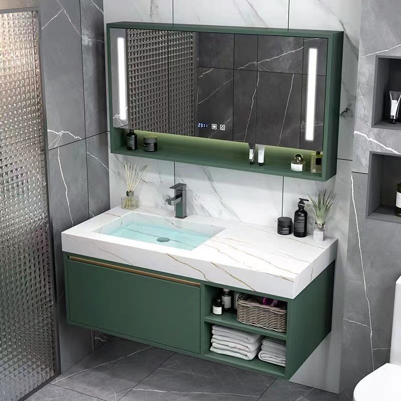 40inch bathroom vanity set with led mirror cabinet 9055-100