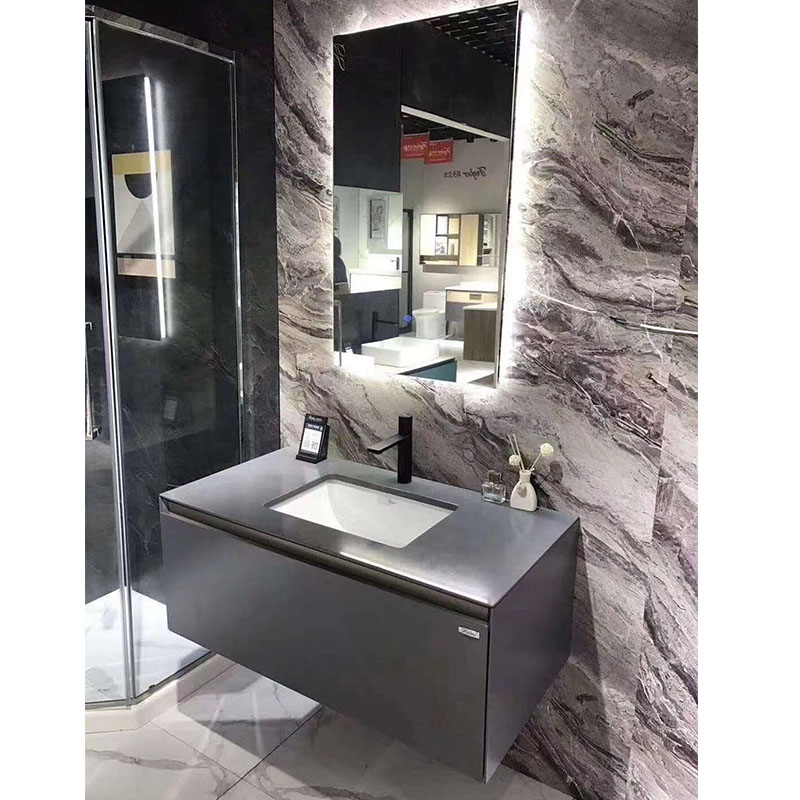 32inch bathroom vanity set with simple led mirror 9066-80 
